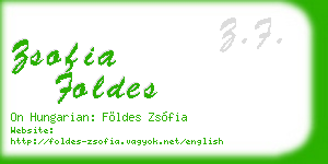 zsofia foldes business card