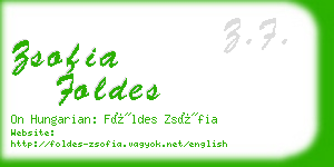 zsofia foldes business card